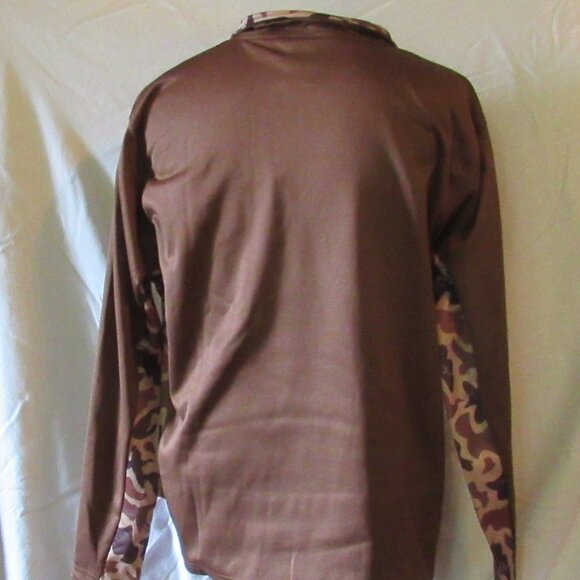 Ducks Unlimited Brown Camouflage Quarter-Zip Size XL EUC - Picture 4 of 9